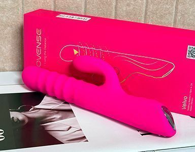 Velvo-World's First Patented Rolling Bead G-Spot & Clit Rabbit Vibrator