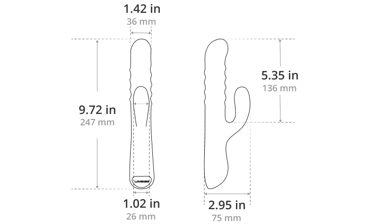 Velvo-World's First Patented Rolling Bead G-Spot & Clit Rabbit Vibrator