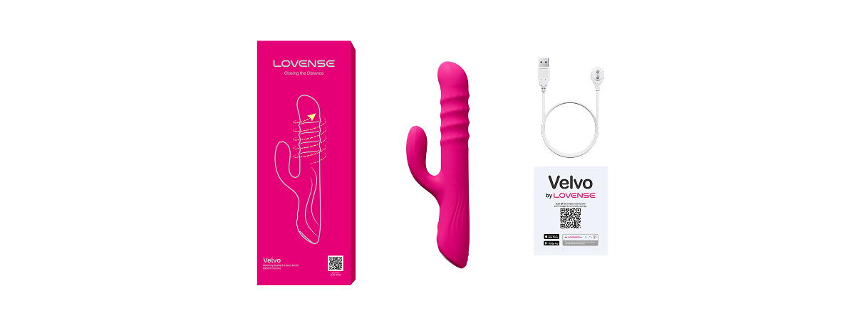 Velvo-World's First Patented Rolling Bead G-Spot & Clit Rabbit Vibrator